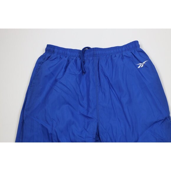 Vintage 90s Reebok Mens XL Classic Logo Lined Windbreaker Joggers Pants Blue - Picture 2 of 14